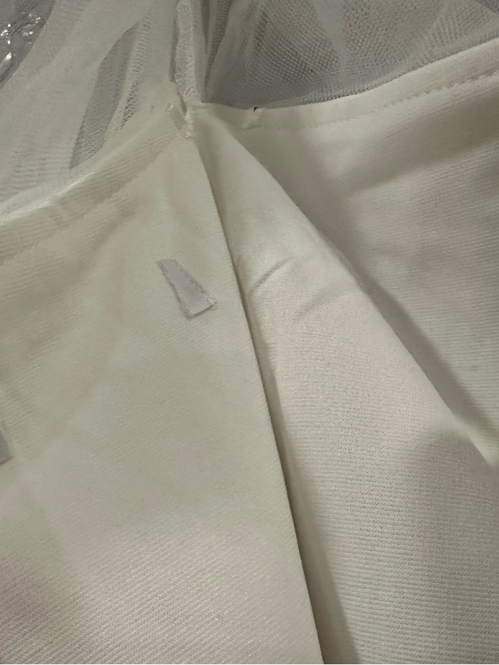 Lulus Beautifully Beloved White Mesh Off Shoulder Gown Small S - Picture 7 of 9